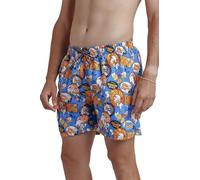 Disney Bañador Donald Pin de Hombre en Poliéster con Cinturilla Elástica, Cordón, Bolsillos Laterales, Bolsillo Trasero, Forro Interior y Estampado Color Azul Talla XXL