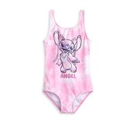 Disney Bañador Lilo & Stitch Niña Rosa Ángel | Traje de baño Floral de 1 Pieza | Ropa de Playa sin Mangas para niños | Diseño clásico de Cuello Redondo - 9-10 años