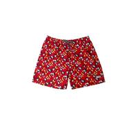 Disney Bañador Mickey Classic de Hombre en Poliéster con Cinturilla Elástica, Cordón, Bolsillos Laterales, Forro Interior y Estampado de Licencia Color Rojo Talla L