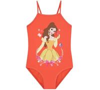 Disney Bañador Niña, Bañadores Una Pieza La Bella Y La Bestia, Bañador Natacion Niña Princesa, Naranja 9-10 años