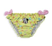 Disney Bañador slip playa para bebé niña Minnie Mouse lazos 6658, amarillo, 12 meses