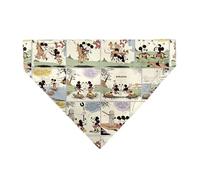 Disney - Bandana para mascotas, diseño de Mickey y Minnie Mouse con escenas de cómics vintage