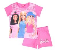 Disney BARBIE, Conjunto de 2 piezas, Camiseta + Pantalones cortos, Niños, (2 a 8 años), Unisex, Niño, Niña, Suave, Lindo, Cálido, Camiseta, Sweat, Shirt, Bermuda, Short, Pant, BAR36-0737 S2-3A
