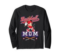 Disney Baseball Mom Sports Minnie Mouse Mother's Day Tee Manga Larga