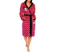 Disney Bata para mujer, bata de baño de Minnie Mouse, bata esponjosa para mujer, Rojo -, XXL