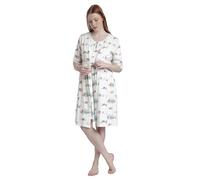 Disney Bata Premamá y Lactancia Manga Francesa Maternity Wonder para Mujer con Puntilla - Bata Maternidad Verano Embarazadas 100% Algodón - S