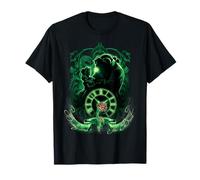 Disney Beauty And The Beast Belle and Bestia Green Silueta Camiseta