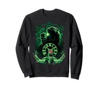 Disney Beauty And The Beast Belle and Bestia Green Silueta Sudadera