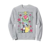 Disney Beauty And The Beast Belle And Bestia Stained Glass Sudadera