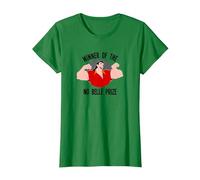 Disney Beauty And The Beast Gaston Winner Camiseta, Mujer, Verde Kelly, S