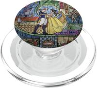 Disney Beauty And The Beast Stained Glass Window Dancing PopSockets MagSafe PopGrip for iPhone