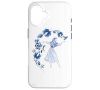 Disney Bella Durmiente Princesa Aurora Azul Floral Carcasa para iPhone 16