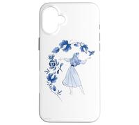 Disney Bella Durmiente Princesa Aurora Azul Floral Carcasa para iPhone 16 Plus