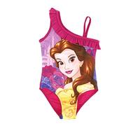 Disney Belle - Bañador de una pieza para niña Rosa Oscuro 2 años