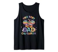 Disney Best Dad on Earth Mickey & Friends Family Trip Camiseta sin Mangas