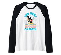 Disney Best Dad on Earth Mickey & Minnie Family Trip Camiseta Manga Raglan