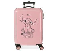 Trolley disney abs suitcase 55cm.4w best of stitch rosa Talla única