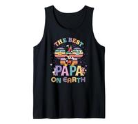 Disney Best Papa on Earth Mickey & Friends Family Trip Camiseta sin Mangas
