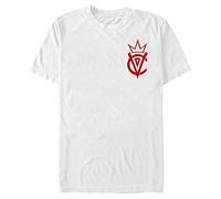 Disney Big & Tall Cruella Emblem Men's Tops Short Sleeve Tee Shirt, White, 4X-Large