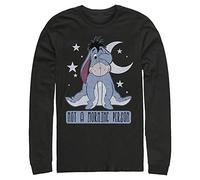 Disney Big & Tall Men's Winnie The Pooh Eeyore Not Morning Tops Long Sleeve Tee Shirt, Black, XX-Large Tall
