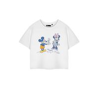 Disney Mickey & Minnie - Camiseta blanca de manga corta para mujer, diseño de personajes gráficos, ropa de manga corta retro de moda | Regalo de mercancía para ella, blanco, 3XL