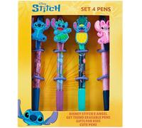 Disney Bolígrafos Bonitos - Set de 4 Bolígrafos Kawaii de Stitch