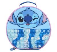 Disney Bolsa de almuerzo Stitch Sensory Pop It de Polar Gear, ligera y duradera con forro fácil de limpiar, aislada para mantener la comida fresca, bolsa fresca con cierre de cremallera, ideal para la