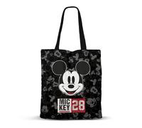 Disney Mickey Mouse Year-Bolsa de la Compra Shopping FAN, Negro, 33 x 40 cm