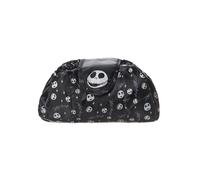 Disney Bolsa de Maquillaje para Mujer Pesadilla Antes de Navidad | Estuche cosmetico Negro para Mujer con Estampado Integral del Personaje de Jack Skellington