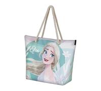 Disney-Bolsa de Playa Soleil, 52 x 37 cm, Azul Frozen 2