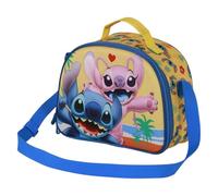 Disney, Bolsa Portamerienda 3D Unisex Kids, Azul Lilo y Stitch, One Size