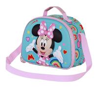 Disney, Bolsa Portamerienda 3D Unisex Kids, Turquesa Minnie Mouse, One size