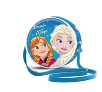 Disney-Bolso Redondo, 18.5 x 18.5 cm, Azul Frozen 2