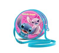 Disney-Bolso Redondo, 18.5 x 18.5 cm, Rosa Stitch