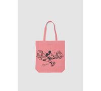 DISNEY, Bolso Tote De Algodón Puro A Rayas Rojas Y Blancas Con Estampado De Mickey Mouse, Mujer, Blanco/rojo, Talla: FASUL