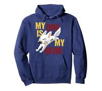 Disney Bolt My Dog Is My Hero Sudadera con Capucha, Unisex para adultos, Azul Marino, L