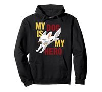 Disney Bolt My Dog Is My Hero Sudadera con Capucha, Unisex para adultos, Negro, L