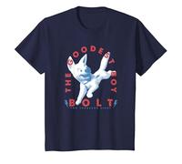 Disney Bolt The Goodest Boy Two Thousand Eight Camiseta, Niños, Azul Marino, 10 años
