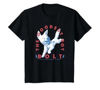 Disney Bolt The Goodest Boy Two Thousand Eight Camiseta, Niños, Negro, 8 años