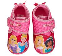 Disney Botines de princesa para niñas, zapatos de primera caminata para niños, fáciles de abrochar, Pink, 24 EU