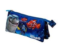 Disney Buscando a Nemo Sea-Estuche Portatodo Triple, Azul, 23.5 x 10 cm