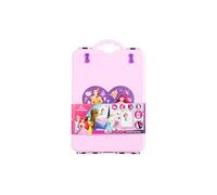 Disney Caballete Princess para niños, juego de pintura portátil con bloc de dibujo y accesorios, juego creativo para niñas a partir de 3 años, maletín de manualidades con motivos de princesas, juguete