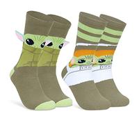 Disney Calcetines Antideslizantes Mujer y Adolescente, EU 35-41, Pack de 2 Calcetines Pantuflas Invierno, Regalos para Ella (Gris Mandalorian)