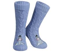 Disney Calcetines de Estar por Casa Mujer Calcetines Antideslizante Originales Calcetines Zapatillas Mujer, Talla 35-41 (Morado Eeyore)