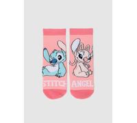 DISNEY, Calcetines De Niña En Algodón Rosa Elástico Con Estampado De Stitch, Niña, Rosa Claro, Talla: 25/27