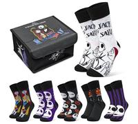 Disney Calcetines Mujer y Adolescentes, EU 35-41, Pack de 5 o 6 Calcetines Divertidos Suaves y Transpirables, Regalos para Ella (Multi Jack Box, 6 Pcs)