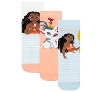 Disney Calcetines Niña, Moana Calcetines Altos Niña Pack De 3 Con Vaiana, Pua Y Hei Hei, Algodón Calcetine Niños, 24-26