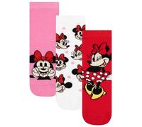 Disney Calcetines, paquete múltiple de calcetines niñas Minnie Mouse, paquete de 3 pares de calcetine niños 36-40