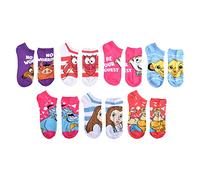 Disney Socks No Show Calcetines, Rosa neón 90s (7 unidades), Talla única (Pack de 7) Mujeres