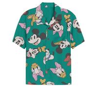 Disney Camisa Abotonada Mickey and Friends para Hombre, Color múltiple, X-Large